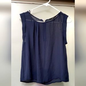 Forever21 -Sheer Navy Blue Blouse